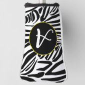 ゼブラパターン ゴルフヘッドカバー (回転90)