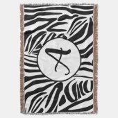 ゼブラパターン スローブランケット (正面縦)