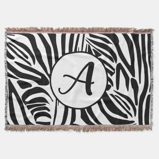 ゼブラパターン スローブランケット (正面)