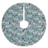 ゼブラパターン ブラッシュドポリエステルツリースカート (正面)