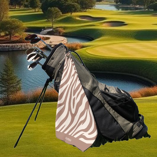 ゼブラパターン – モチャムース ゴルフタオル