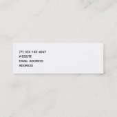 ゼブラパーソナライズされたカッコいいパターンのテクスチャ スキニー名刺 (裏面)