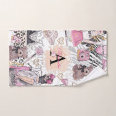 ゼブラパーソナライズされたガールボスラグジュアリー バスタオルセット (ハンドタオル)