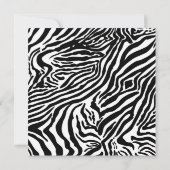 ゼブラパーソナライズされたフォトキンセアニェラ 招待状 (裏面)