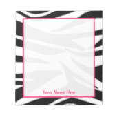 ゼブラパーソナライズされたメモ帳 ノートパッド (正面)