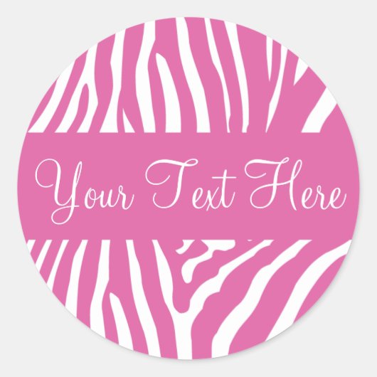 ゼブラパーソナライズされた封筒シール ラウンドシール (正面)