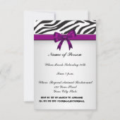 ゼブラパーティの招待状バチェロレッテ 招待状 (裏面)