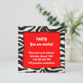 ゼブラパーティの招待状 招待状 (スタンド正面)