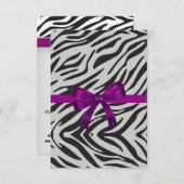 ゼブラパーティー招待 バチェロレッテパーティー 招待状 (正面/裏面)