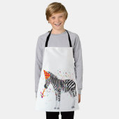 ゼブラパーティー – 動物とパーティー エプロン (着用した状態)