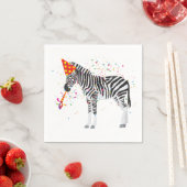 ゼブラパーティー – 動物とパーティー スタンダードカクテルナプキン (インサイチュ)