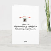 ゼブラパープル金ゴールド誕生日 カード (裏面)