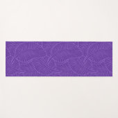 ゼブラパームハワイアントロピカルパープルリバーシブル ヨガマット (正面(横))