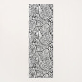 ゼブラパームハワイアントロピカルブラックリバーシブル ヨガマット (裏面)