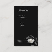 ゼブラヒョウエレガントブラックダイヤモンドルック 名刺 (裏面)