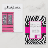 ゼブラピンクアモアレ名刺 名刺 (正面/裏面)