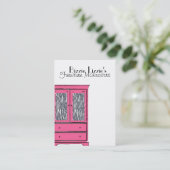 ゼブラピンクアモアレ名刺 名刺 (スタンド正面)