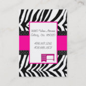 ゼブラピンクアモアレ名刺 名刺 (裏面)