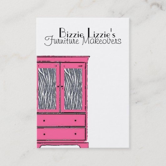 ゼブラピンクアモアレ名刺 名刺 (正面)