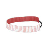 ゼブラピンクアンドホワイトプリント アスレチックヘッドバンド (右)