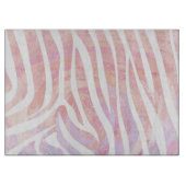 ゼブラピンクアンドホワイトプリント カッティングボード (正面)