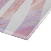 ゼブラピンクアンドホワイトプリント カッティングボード (角)