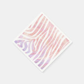 ゼブラピンクアンドホワイトプリント スタンダードカクテルナプキン (角)
