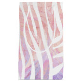 ゼブラピンクアンドホワイトプリント スモールペーパーバッグ (正面)