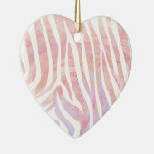 ゼブラピンクアンドホワイトプリント セラミックオーナメント (右)