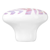 ゼブラピンクアンドホワイトプリント セラミックノブ (側面)