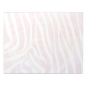 ゼブラピンクアンドホワイトプリント ノートパッド (正面)