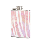 ゼブラピンクアンドホワイトプリント フラスク (左)