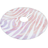 ゼブラピンクアンドホワイトプリント ブラッシュドポリエステルツリースカート (アングル)