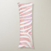 ゼブラピンクアンドホワイトプリント ボディピロー (正面縦)