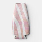 ゼブラピンクアンドホワイトプリント ボトルクーラー (正面)