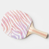 ゼブラピンクアンドホワイトプリント 卓球ラケット (横)