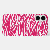 ゼブラピンクストライプ色 Case-Mate iPhoneケース (裏面 (横))
