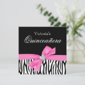 ゼブラピンクボウダイヤモンドキンセアニェラ招待状 招待状 (スタンド正面)