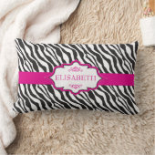 ゼブラピンクリボン ランバークッション (ブランケット)