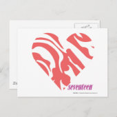 ゼブラピンク2 ポストカード (正面/裏面)