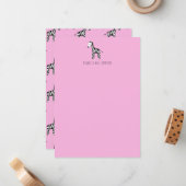 ゼブラピンク ノートカード (正面/裏面インサイチュ)