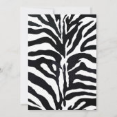 ゼブラファッショングラマー動物ガールハッピーバースデー 招待状 (裏面)