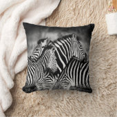 ゼブラファミリー素晴らし野生生物 クッション (ブランケット)