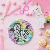 ゼブラファンキーー ペーパープレート (パーティー)