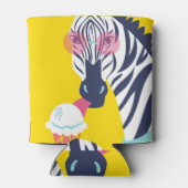 ゼブラファンシー:ピンクサングラスヴィンテージ。 缶クーラー (裏面)