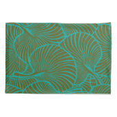 ゼブラファンパームハワイアントロピカルグリーンリバーシブル 枕カバー (裏面)