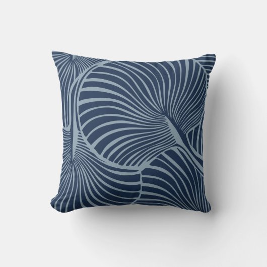 ゼブラファンパームハワイアントロピカルブルー アウトドアクッション (正面)