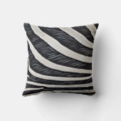 ゼブラファーブラックとホワイトのデザイン動物愛好家 クッション (裏面)