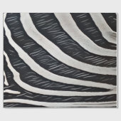 ゼブラファーブラックとホワイトのデザイン動物愛好家 ラッピングペーパー (フラット)