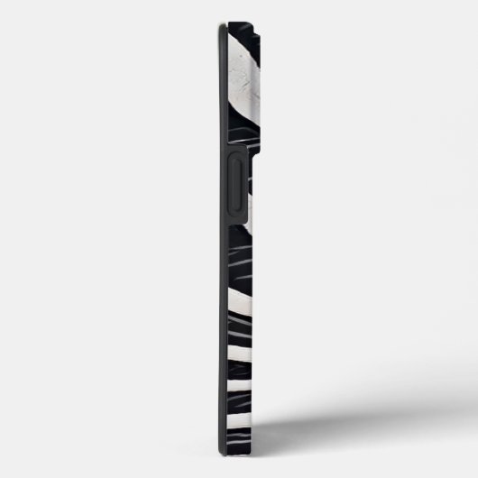 ゼブラファーブラックとホワイトのデザイン動物愛好家 Case-Mate iPhoneケース (裏面 / 右)